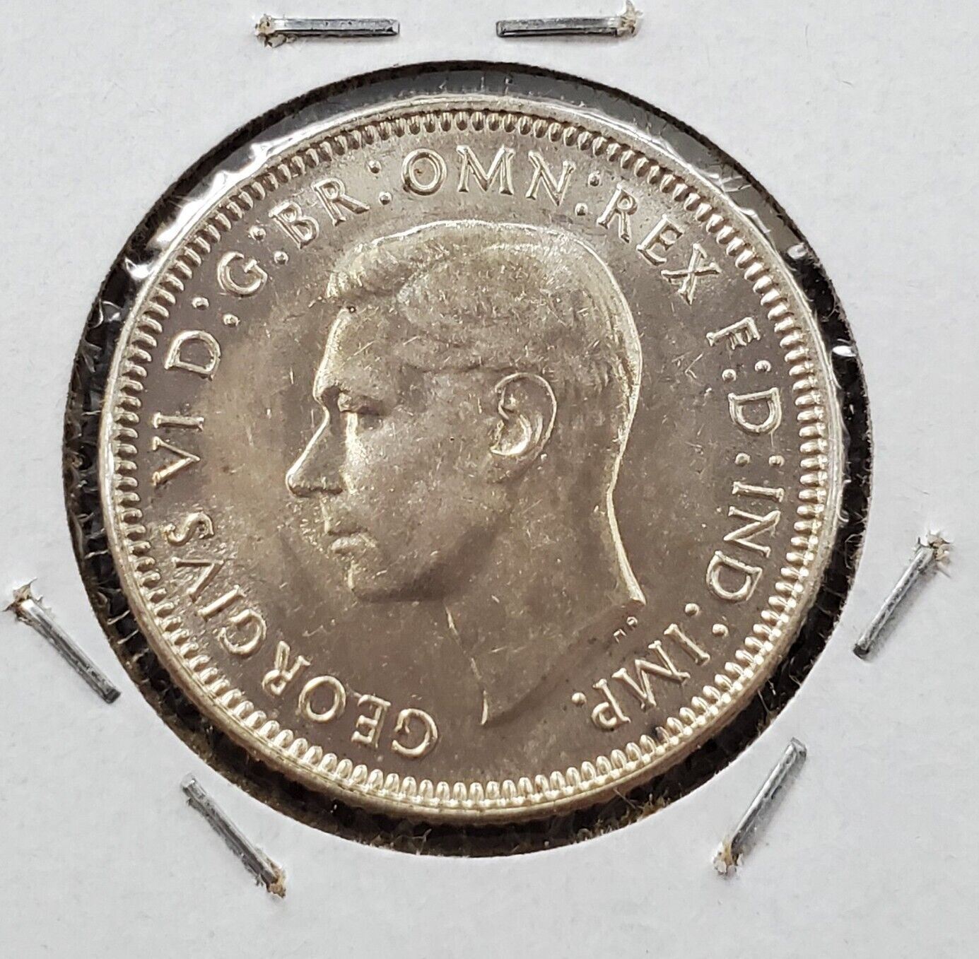 1943 S Australia Shilling silver coin Choice BU UNC S/S RPM Variety