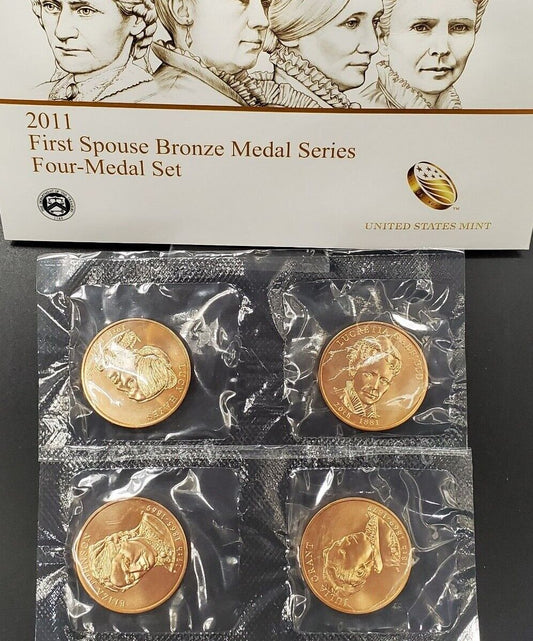 2011 First Spouse Bronze Medal Series Four 4 Medal Set