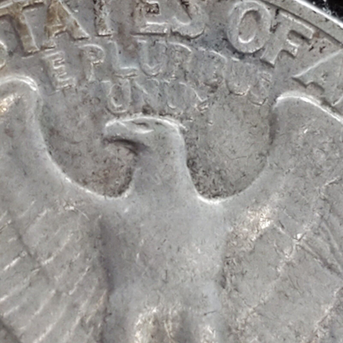 1942 P 25C Washington Quarter Silver Coin DDR Neck FS-803 Double  Die Variety VF