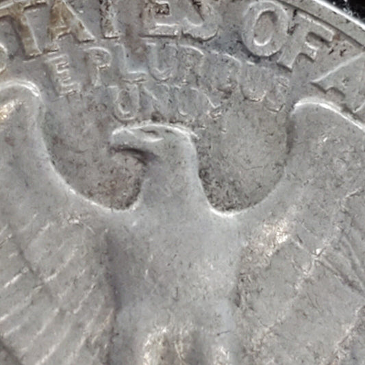 1942 P 25C Washington Quarter Silver Coin DDR Neck FS-803 Double  Die Variety VF