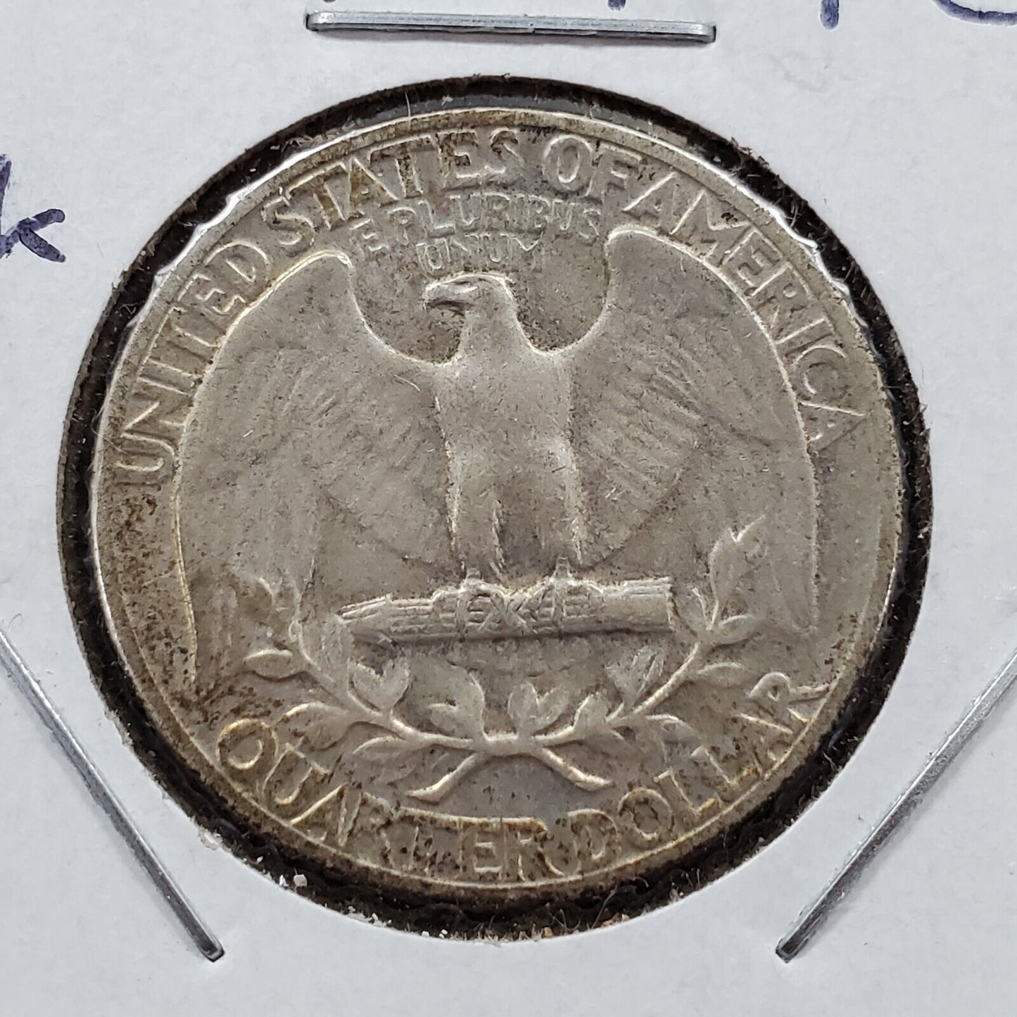 1942 P 25C Washington Quarter Silver Coin DDR Neck FS-803 Double  Die Variety VF
