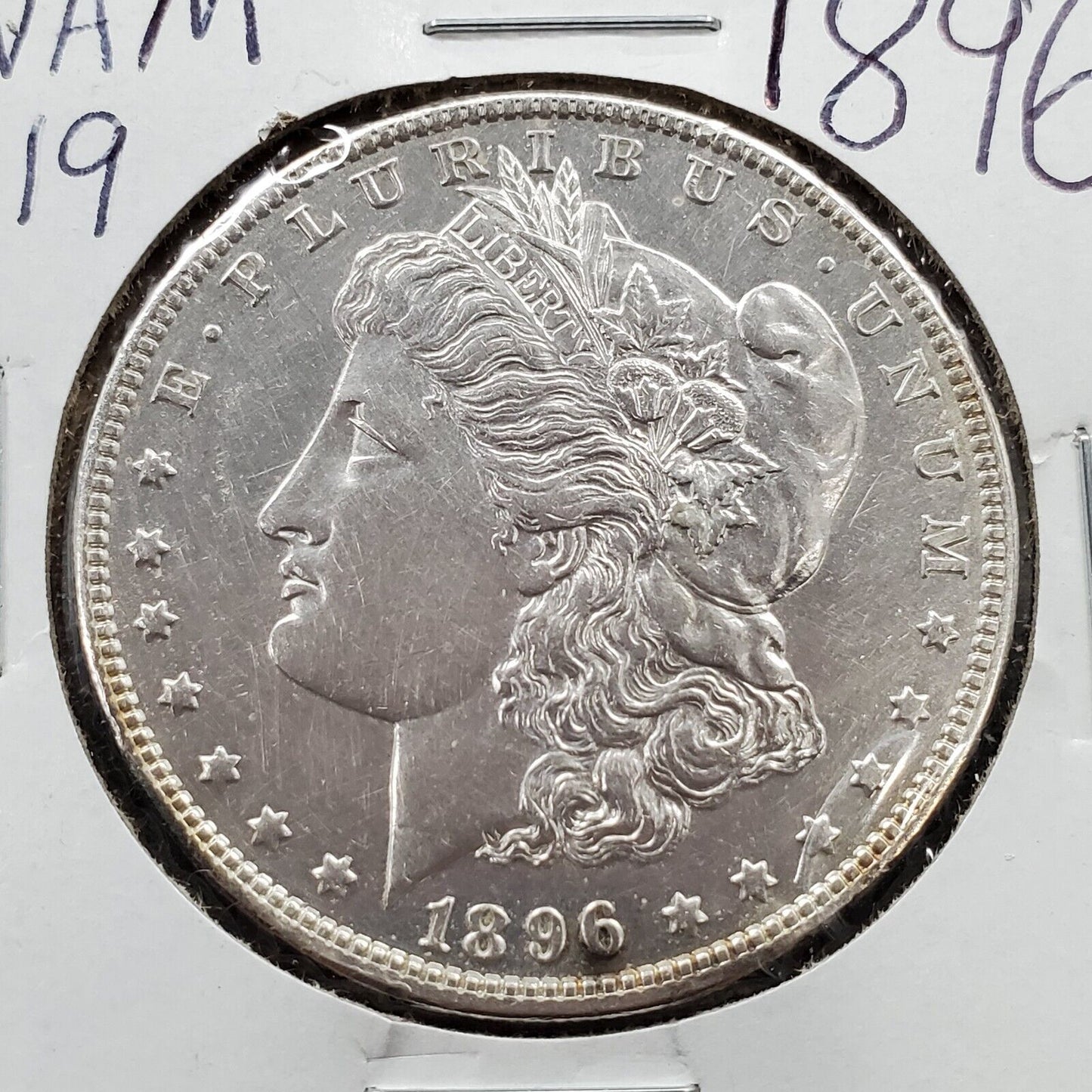 1896 P Morgan Silver Dollar Coin Vam 19 8 in Denticle Variety UNC DETAILS CLEAN