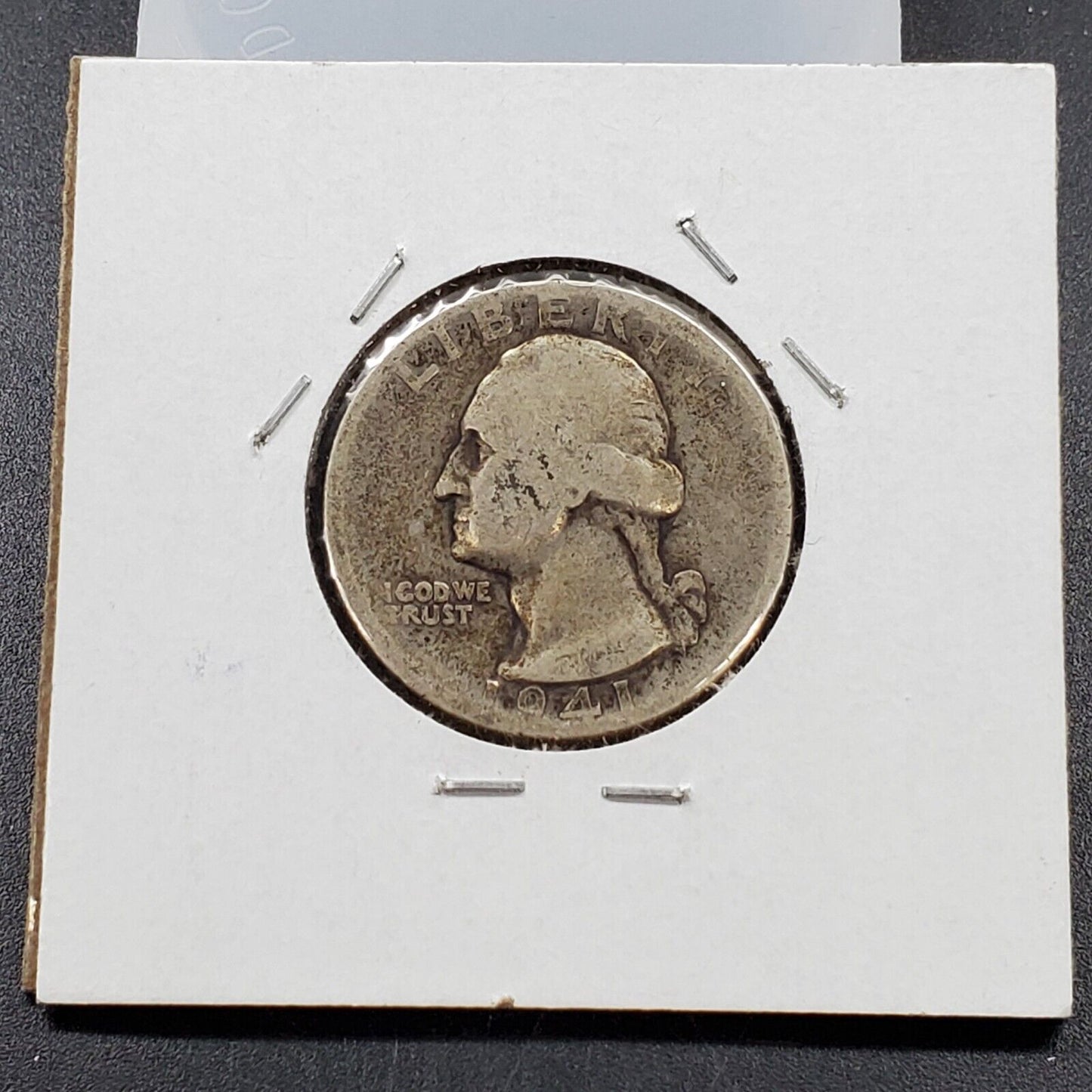 1941 D/D Washington Silver Quarter Coin RPM 003 Repunched mint mark #3