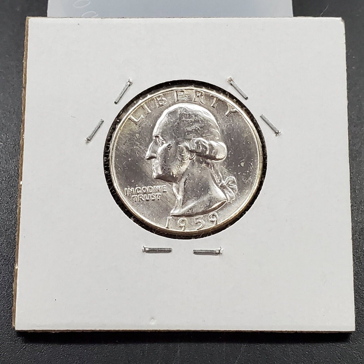 1959 P 25C Washington Quarter Silver Coin BU Uncirculated Type B Variety