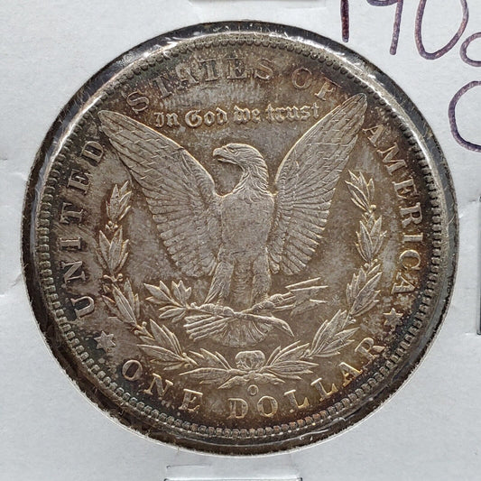 1902 O Morgan Silver Dollar Coin Choice AU About Unc Nice Toning Toner