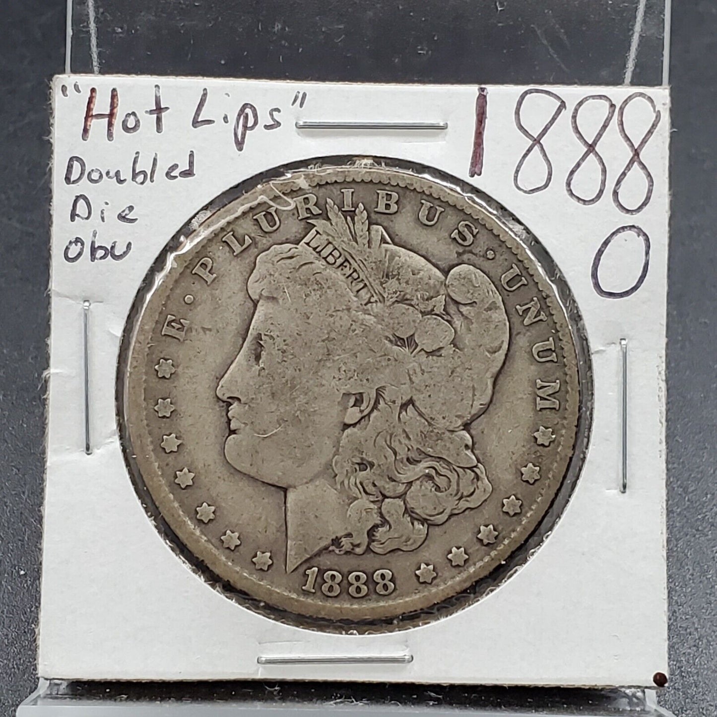 1888 O $1 Morgan Silver Eagle Dollar Coin "Hot Lips" DDO Choice VG Very Good