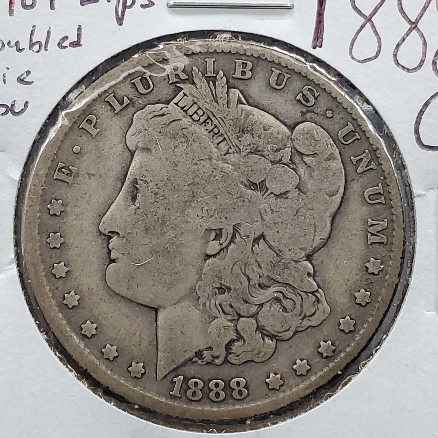 1888 O $1 Morgan Silver Eagle Dollar Coin "Hot Lips" DDO Choice VG Very Good