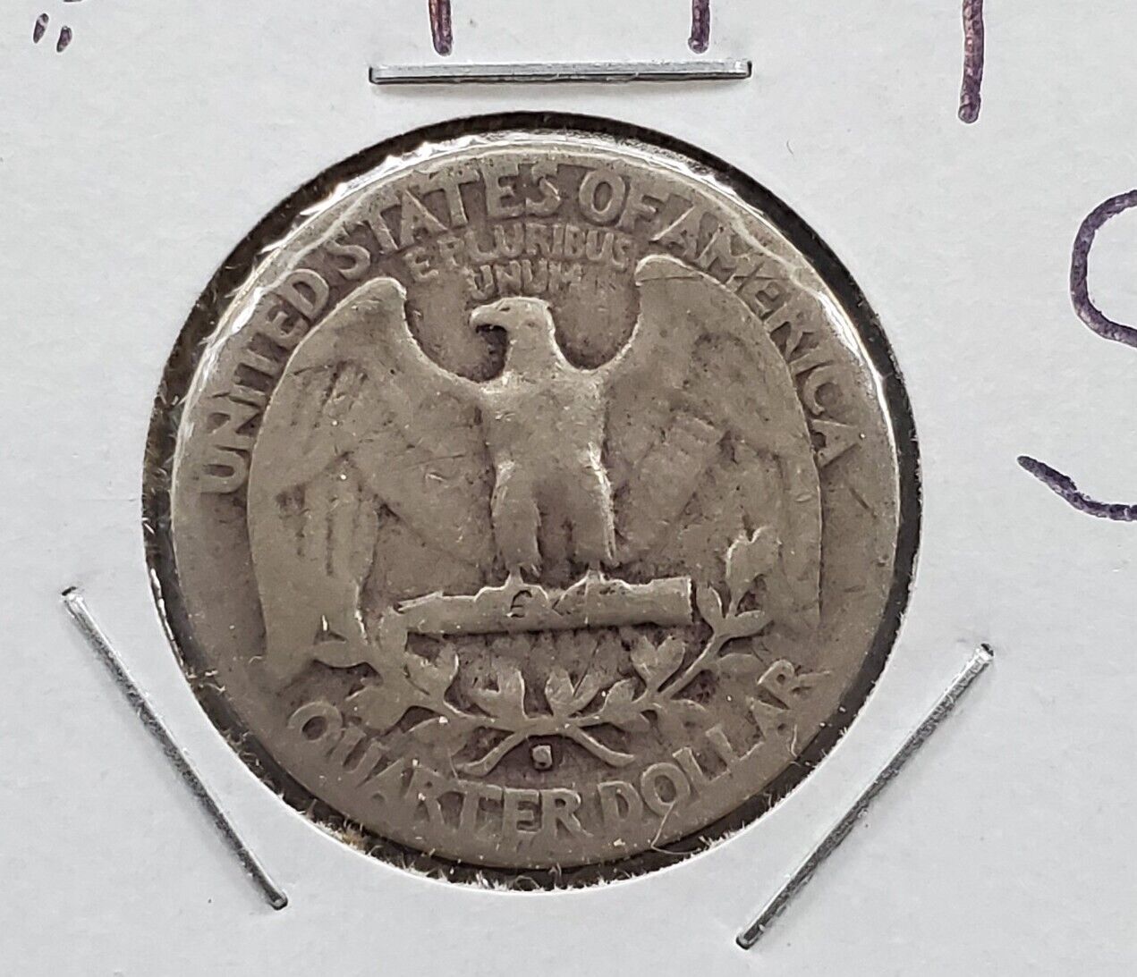 1941 S 25C Washington Quarter Silver Coin Large S Circulated AG / Good