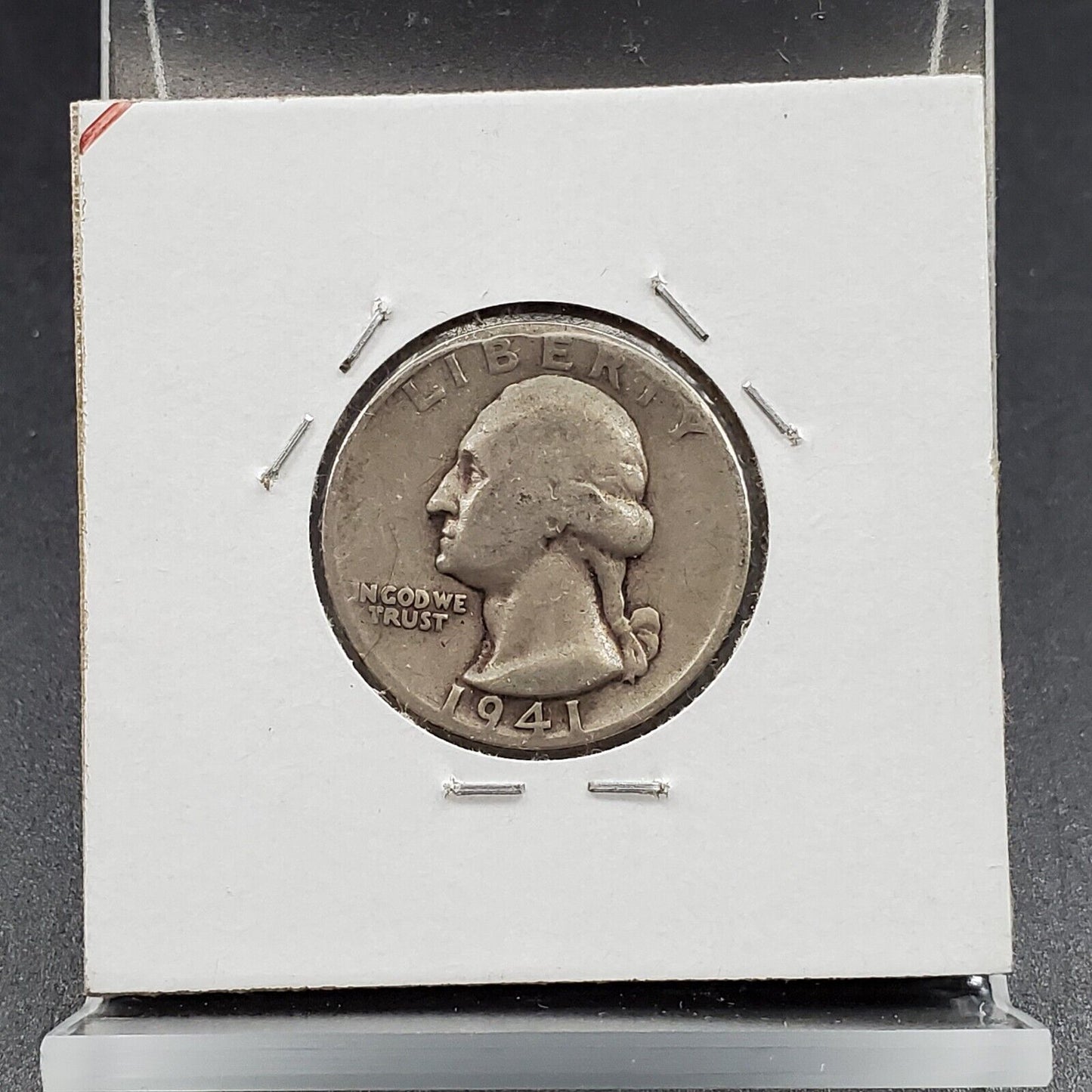 1941 S 25C Washington Quarter Silver Coin Large S Circulated AG / Good