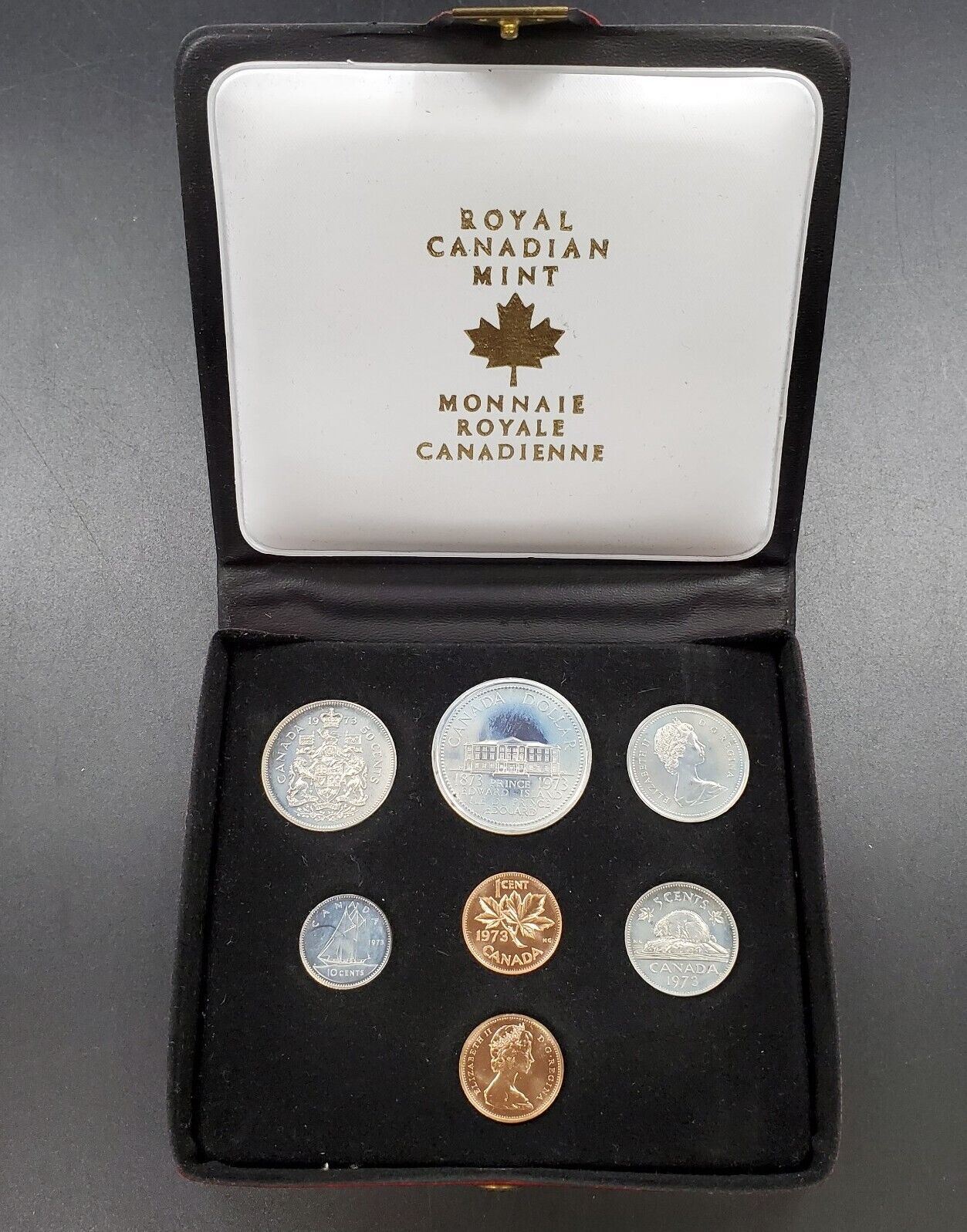 1973 Royal Canadian Mint 7 Coin Set #1 GEM BU UNC Queen Elizabeth II TONER