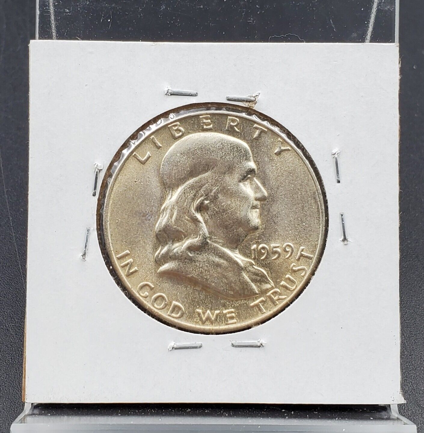 1959 P Franklin Silver Half Dollar BU FS-801 Variety Doubled Die Reverse