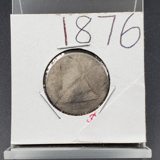 1876 P Seated Liberty Silver Quarter Coin Very Circulated