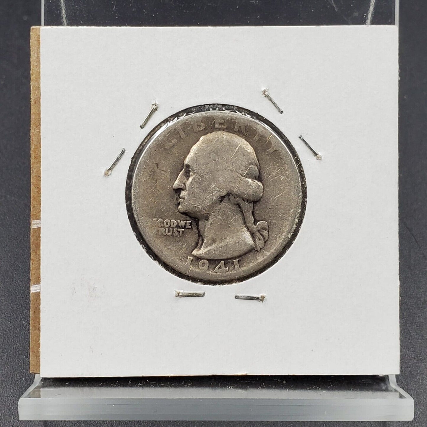 1941 S 25C Washington Quarter Silver Coin Large S Circ AG ABOUT GOOD Variety