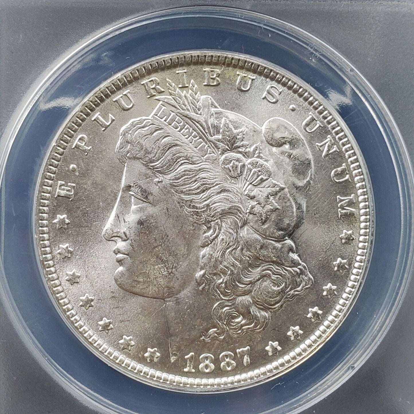 1887 P Morgan Silver Dollar Variety Coin ANACS MS64 VAM-12A DDO ALLIGATOR EYE