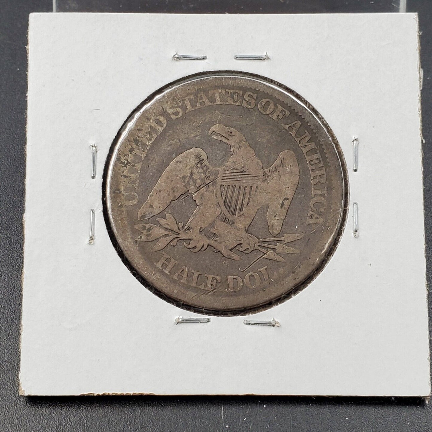 1858 P Seated Liberty Silver Half Dollar 50c Good G Circ