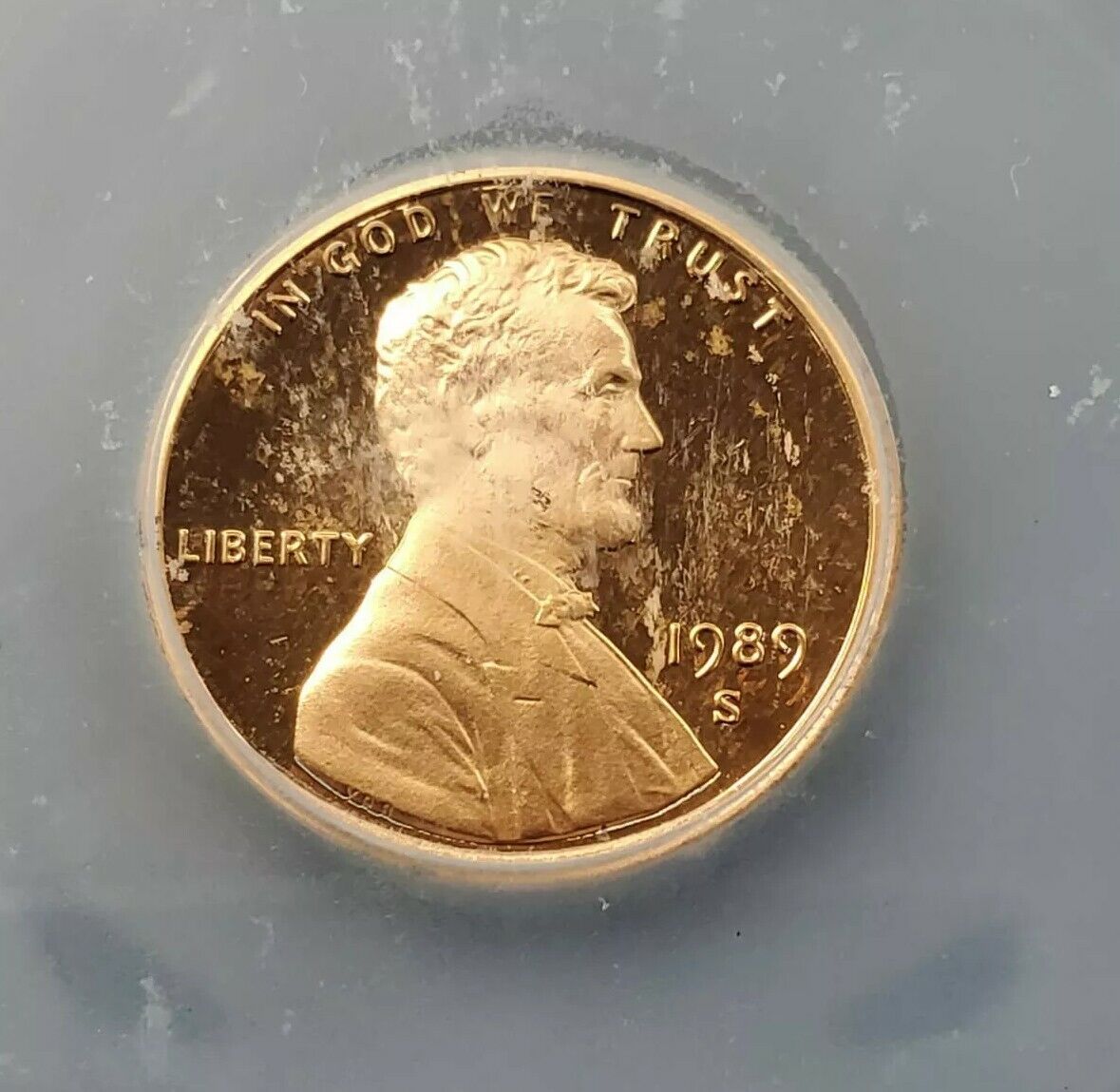 1989 S Lincoln Memorial Cent Penny Coin Vintage Retro ICG Case PR69 DCAM