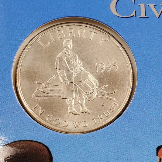 1995 S Civil War Battlefield Comm Half Dollar Coin Young Collector's Edition OGP