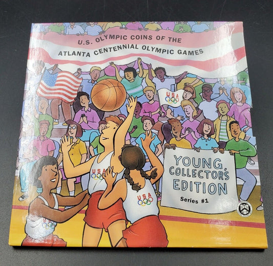 1995 Basketball Atlanta Olympic Half Dollar US Mint Young Collector Coin OGP