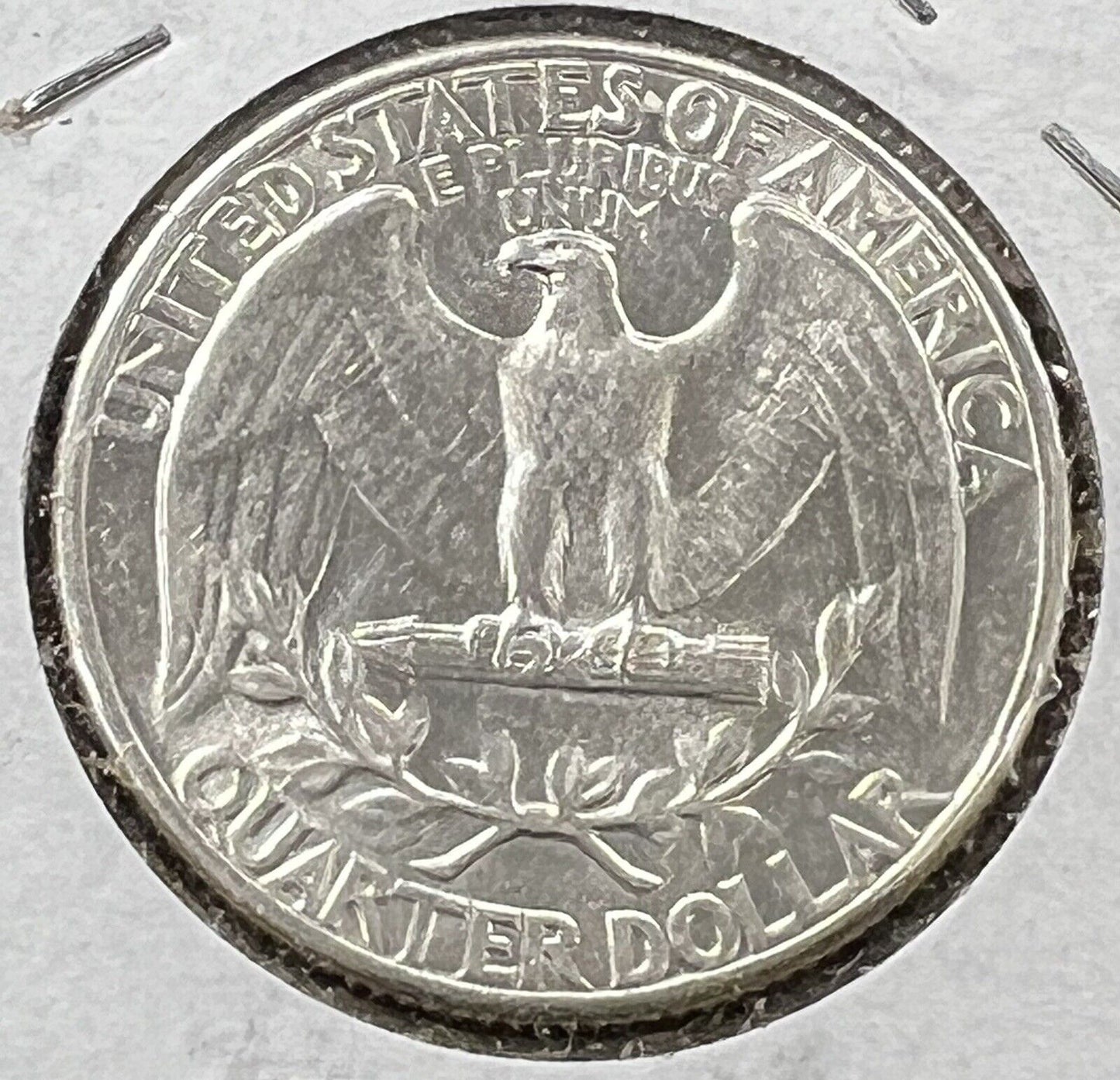 1943 P 25C Washington Quarter Silver Coin WW2 World War Two Era AU About UNC