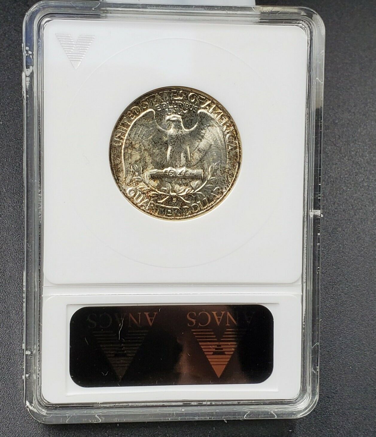 1944 S 25c Washington Quarter Variety ANACS MS64 DDO FS-101 FS-017.5 Stage C Die