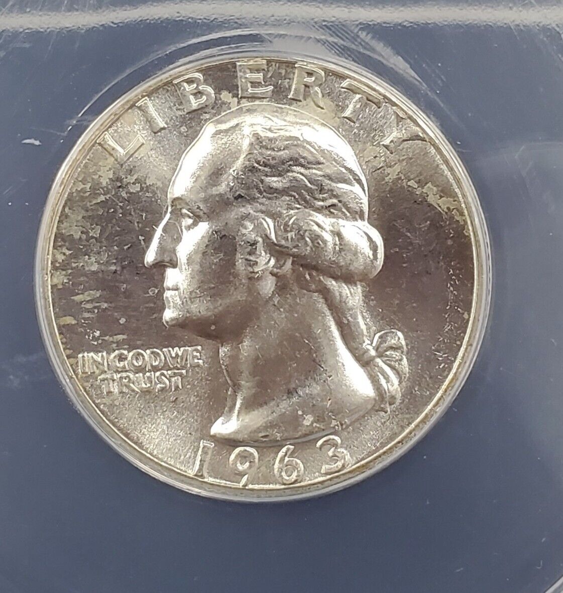 1963 P Washington Quarter 25c ANACS MS65 DDO FS-101 DIE 1 Variety Coin Toned