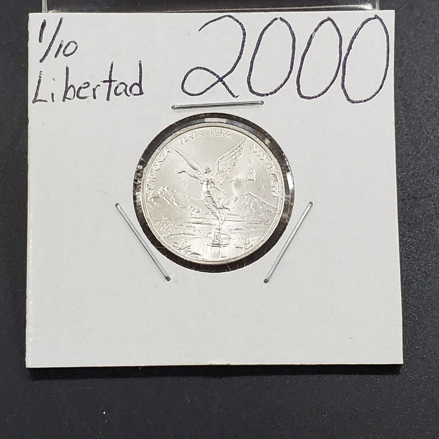 2000 Mexico Libertad  1/10 ounce Silver Coin  Pure Silver .999 #A