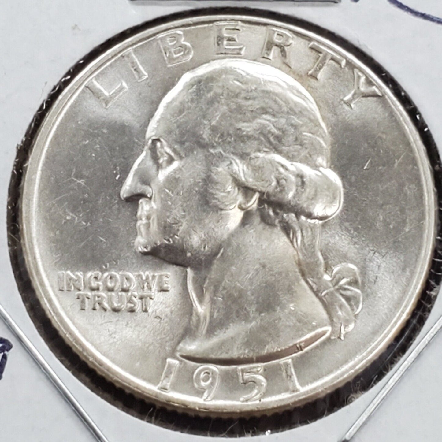1951 D 25c Washington Silver Quarter Coin FS-101 Double Die Obverse Variety BU