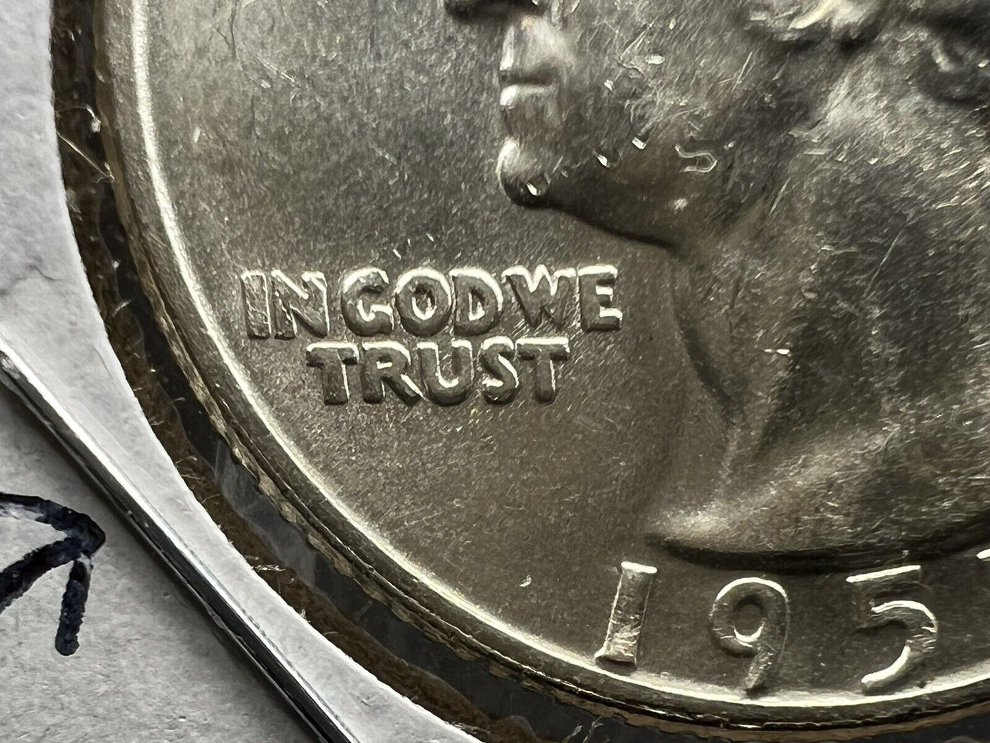 1951 D 25c Washington Silver Quarter Coin FS-101 Double Die Obverse Variety BU