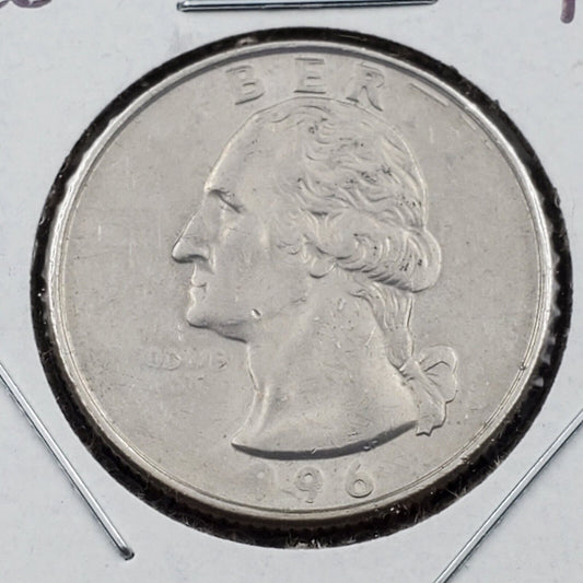 1996 P Washington Quarter Grease Filled Die Struck Thru Error & Strike double XF
