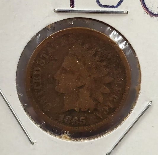 1865 Indian Head Liberty Wheat Cent Choice AG About Good / Good