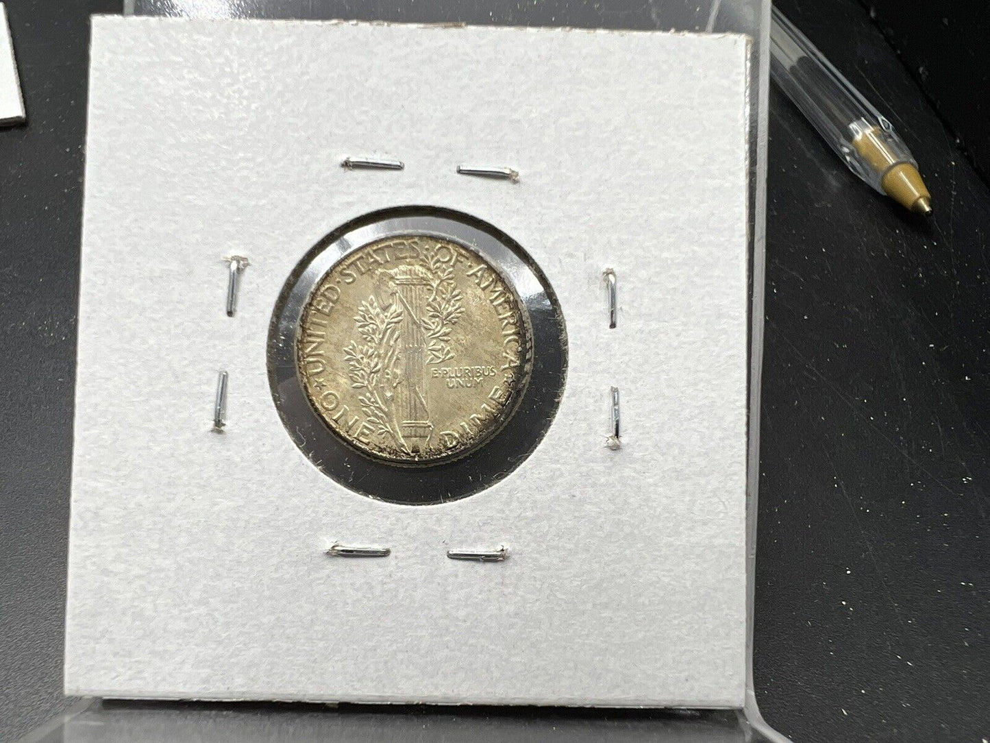 1945 D Mercury Silver Dime Coin BU UNC Neat Toning