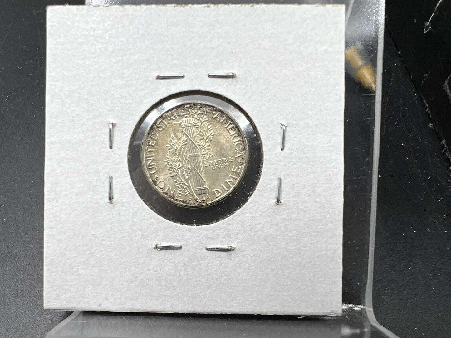1945 D Mercury Silver Dime Coin BU UNC Neat Toning