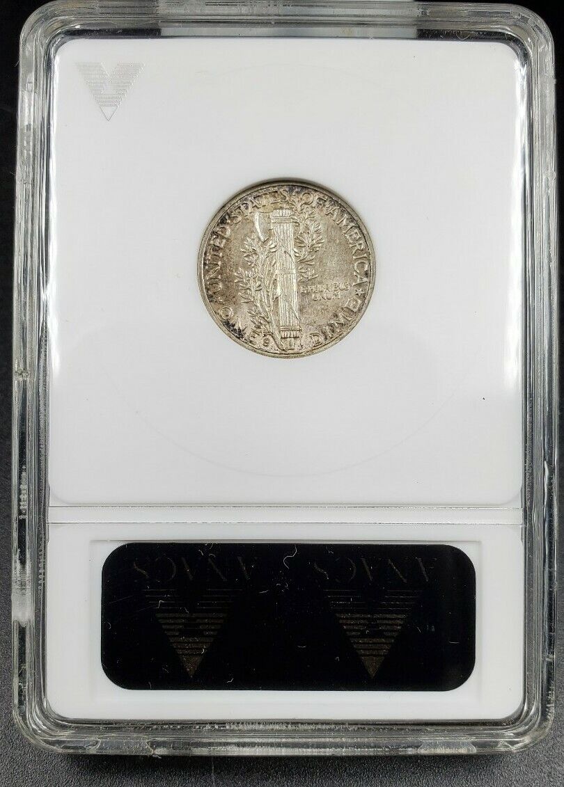 1941 S Mercury Silver Dime Coin ANACS AU55 FS-010.65 FS-511 Large S Variety Mint