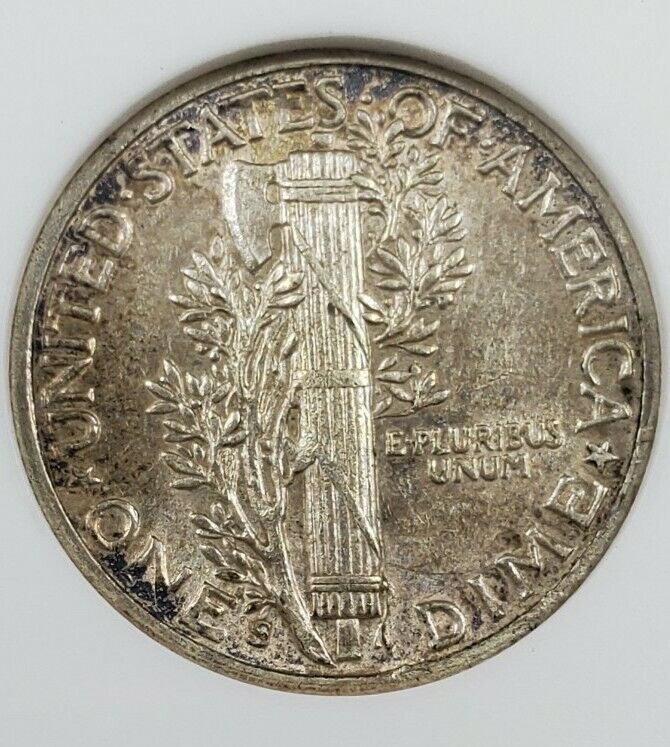 1941 S Mercury Silver Dime Coin ANACS AU55 FS-010.65 FS-511 Large S Variety Mint
