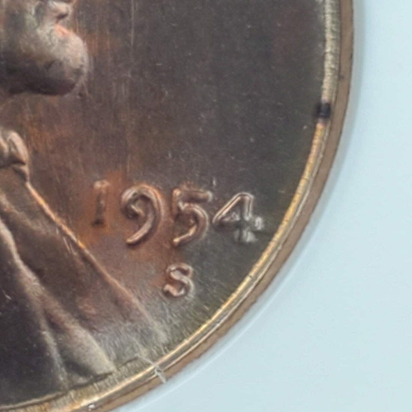 1954 S Lincoln Wheat Cent Penny Variety ANACS MS65 DDO 001 PQ * Rainbow Toning