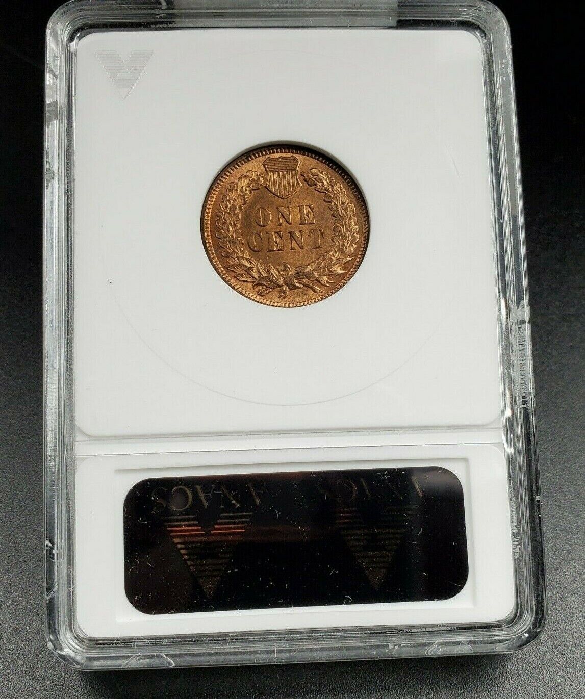 1907 P Indian Cent Penny Coin ANACS Unc Details RPD S-28 Repunched Date