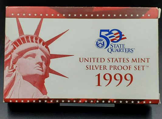 1999 S US Proof 90% Silver Coin Set OGP Combo Ship Discounts RobinsonsCoinTown