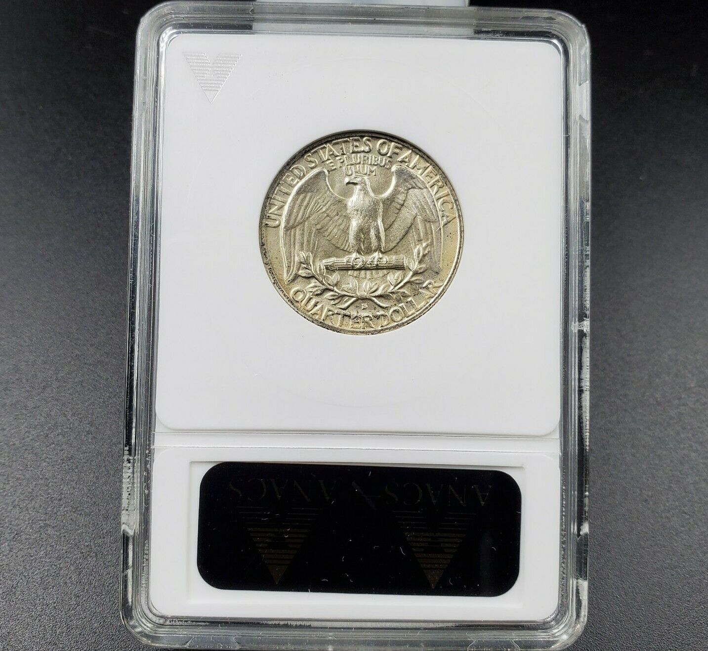 1956 D/D Washington Quarter 25c ANACS MS64 FS-501 (022.4) D/Inverted D RPM Toner