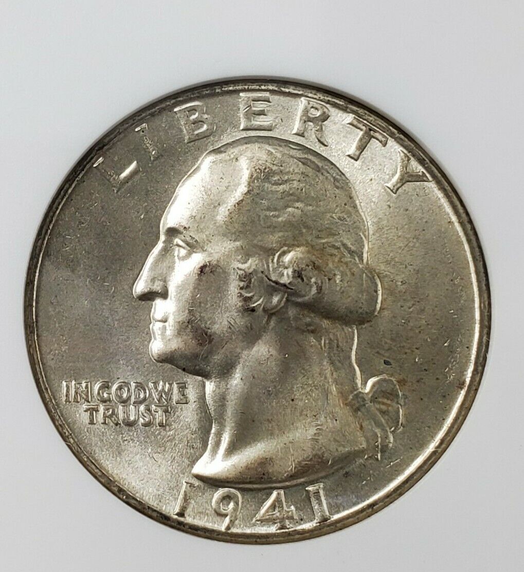 1941 P 25c Washington Silver Quarter ANACS MS64 DDO FS-012.7 FS-101 Double Die