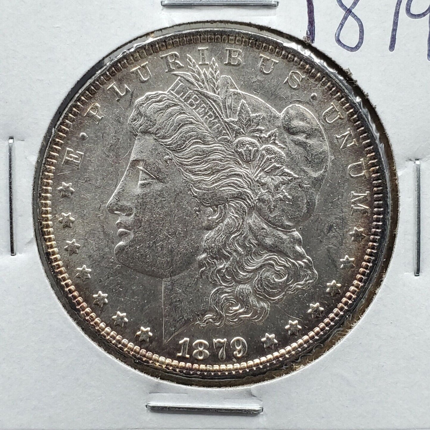 1879 P Morgan 90% Silver Eagle Dollar Coin Choice BU Uncirculated Some Toning