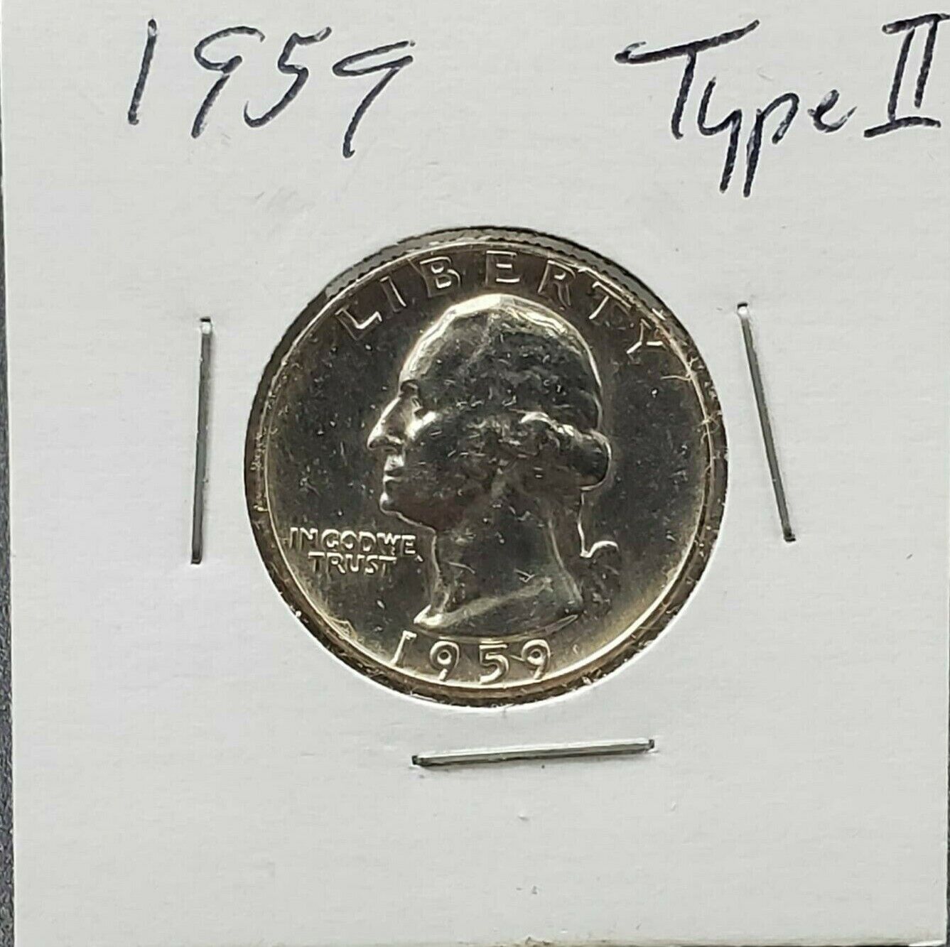 1959 P Washington Quarter Coin Type B Proof Die Reverse Variety UNC Details
