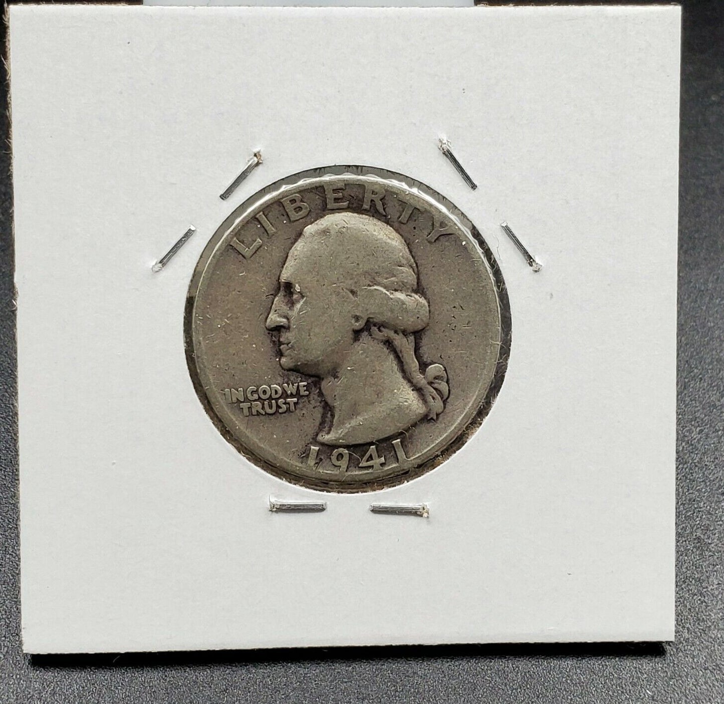 1941 P Washington 90% Silver Quarter Coin Double Die Reverse DDR-011 Variety