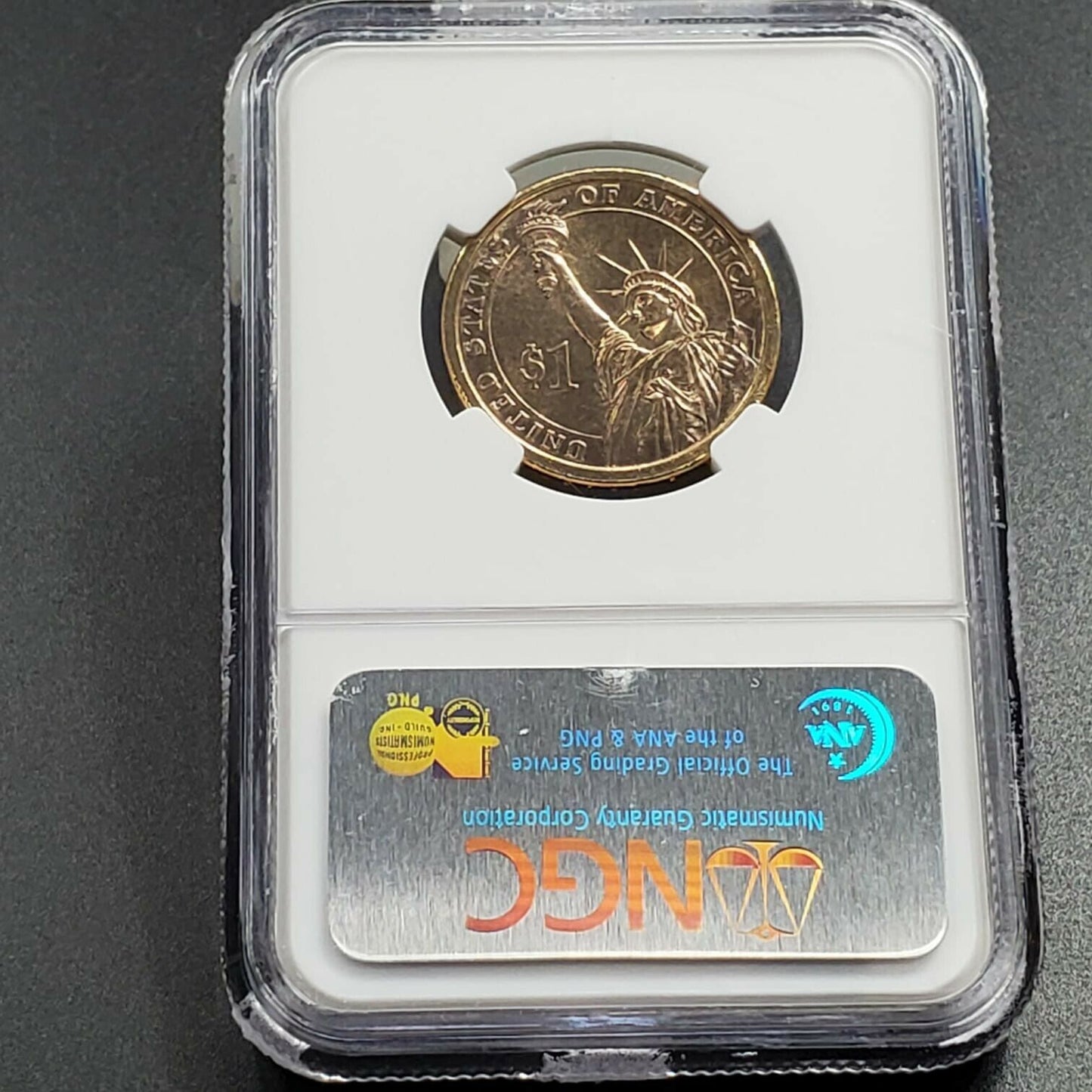 2007 James Madison Presidential Error Coin NGC MS65 Improperly Annealed Planchet