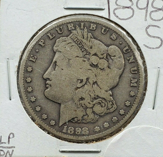 1898 S Morgan Silver Dollar Choice F Fine Circulated Nice Coin