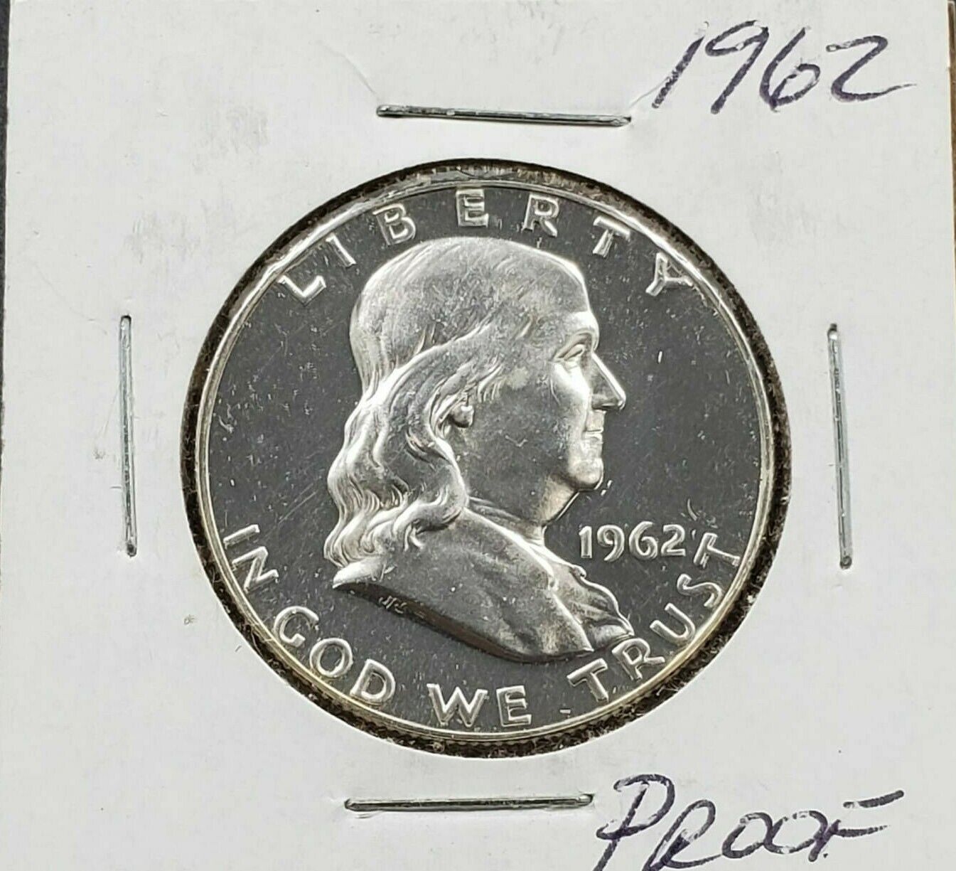 1962 P Franklin Silver Half Dollar Coin Nice Gem Proof Some Toning Not Much