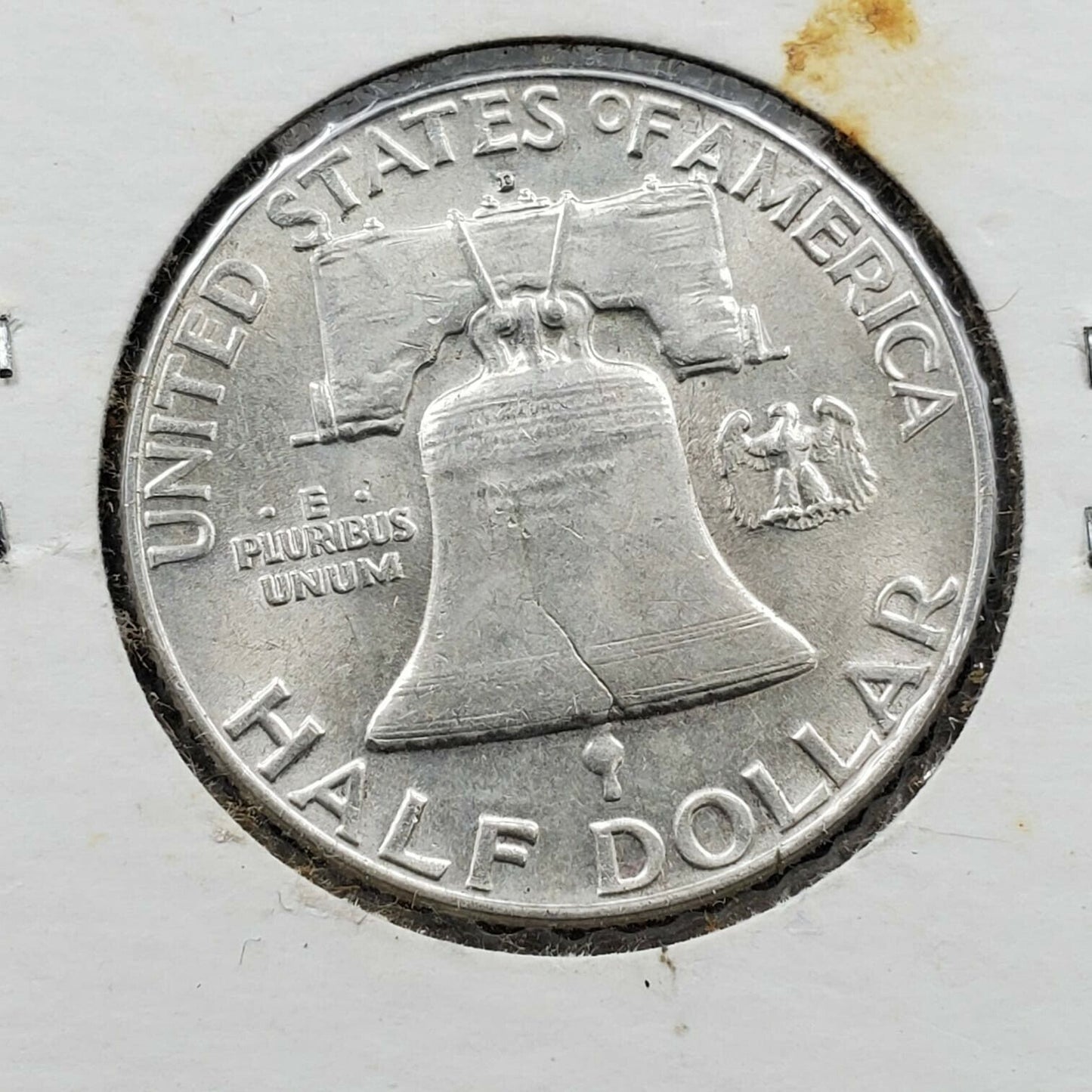 1963 D Franklin Silver Half Dollar Coin Choice BU Uncirculated Mostly Untoned