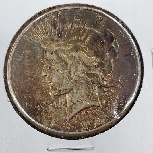 1922 P Peace Silver Eagle Dollar XF EF Extra Fine Neat Toning