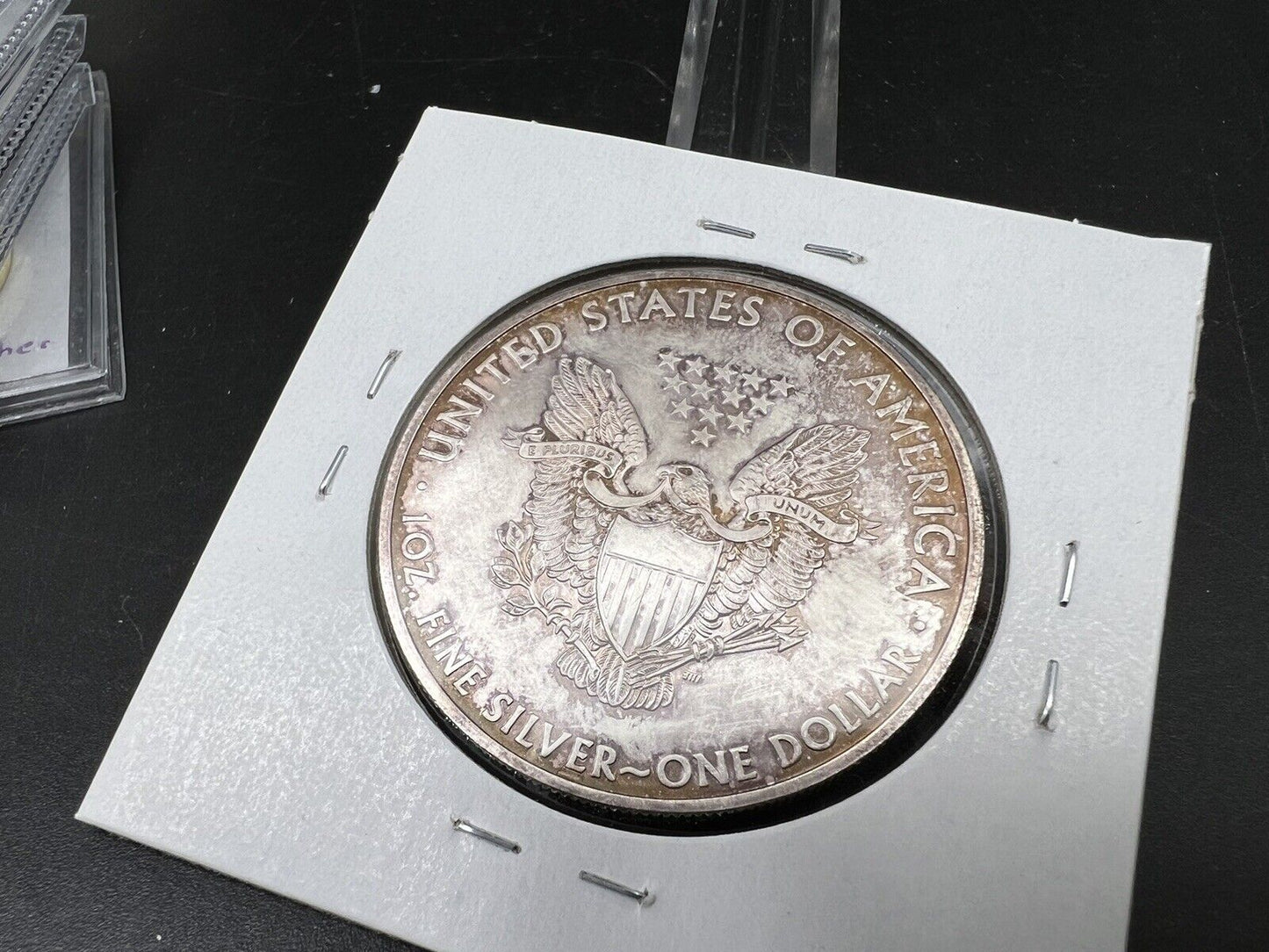 2008 1 OZ American Silver Eagle GEM UNC Nice Original Toning Toner Amber