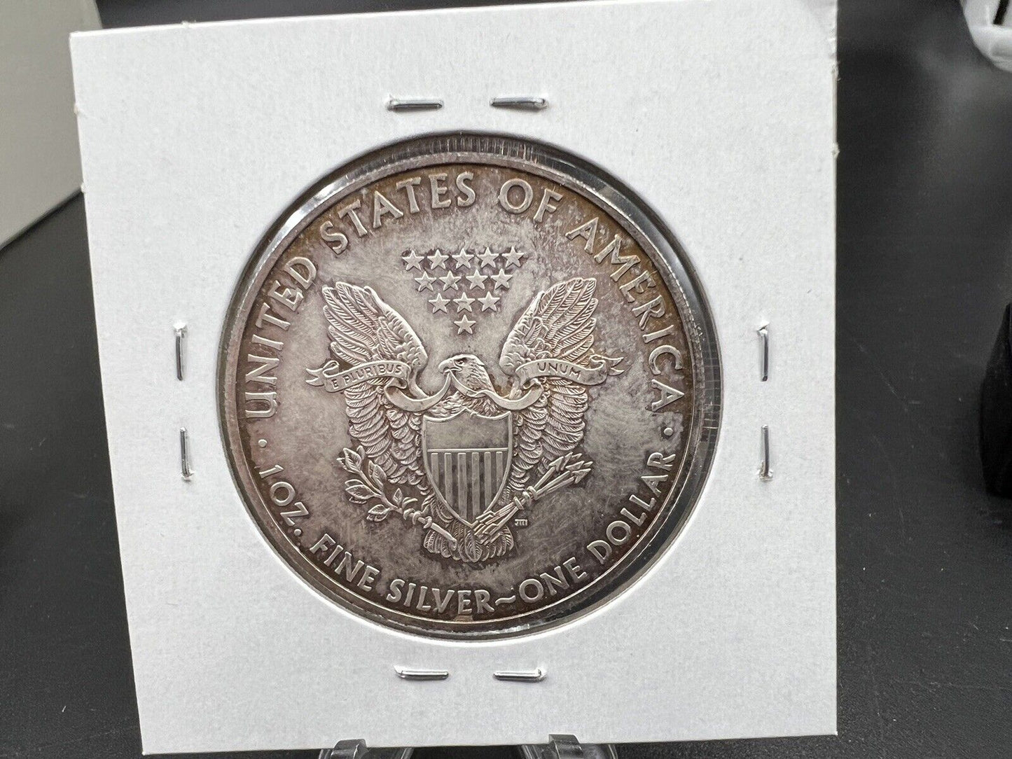 2008 1 OZ American Silver Eagle GEM UNC Nice Original Toning Toner Amber