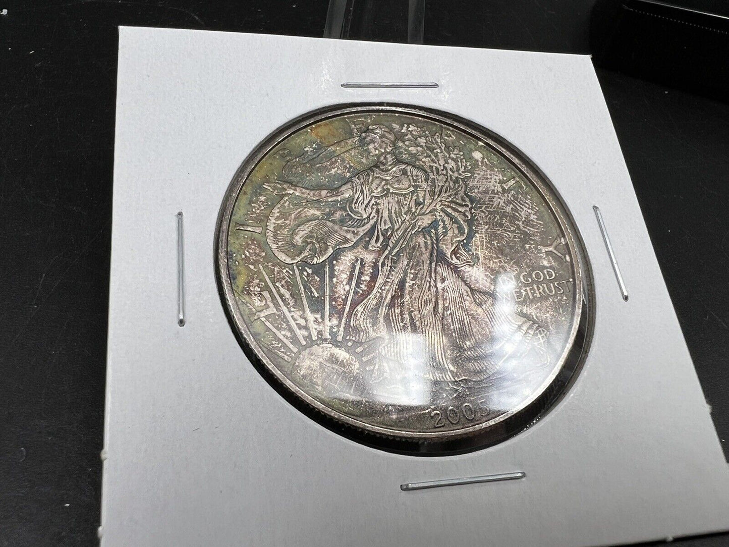 2005 1 OZ American Silver Eagle GEM UNC Neat Toning Toner